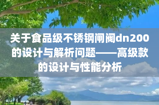 关于食品级不锈钢闸阀dn200的设计与解析问题——高级款的设计与性能分析