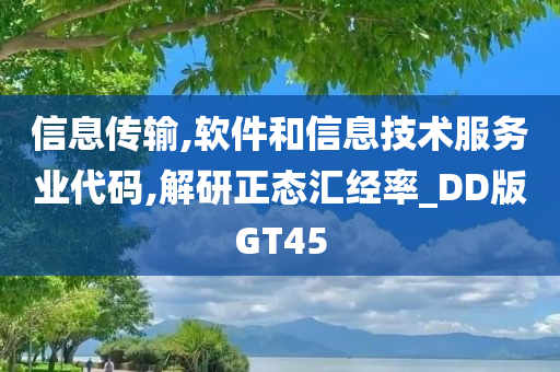 信息传输,软件和信息技术服务业代码,解研正态汇经率_DD版GT45