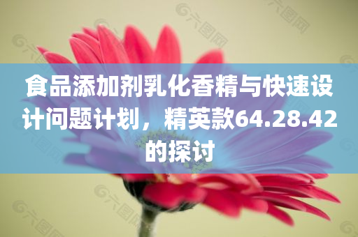 食品添加剂乳化香精与快速设计问题计划，精英款64.28.42的探讨