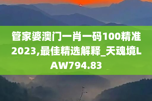 管家婆澳门一肖一码100精准2023,最佳精选解释_天魂境LAW794.83