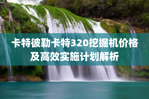 卡特彼勒卡特320挖掘机价格及高效实施计划解析