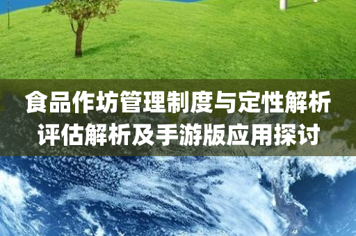 食品作坊管理制度与定性解析评估解析及手游版应用探讨