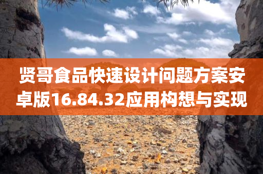 贤哥食品快速设计问题方案安卓版16.84.32应用构想与实现