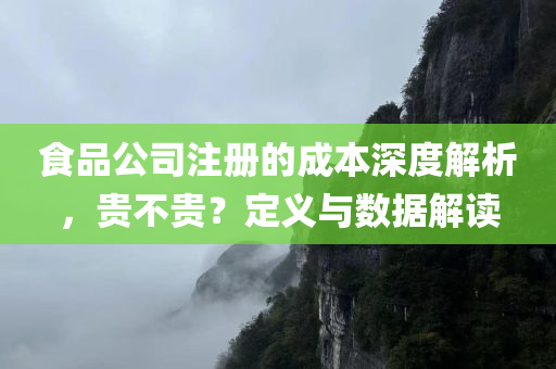 食品公司注册的成本深度解析，贵不贵？定义与数据解读