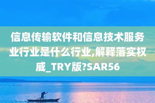 信息传输软件和信息技术服务业行业是什么行业,解释落实权威_TRY版?SAR56