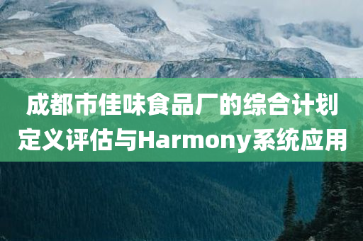 成都市佳味食品厂的综合计划定义评估与Harmony系统应用