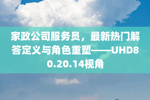 家政公司服务员，最新热门解答定义与角色重塑——UHD80.20.14视角