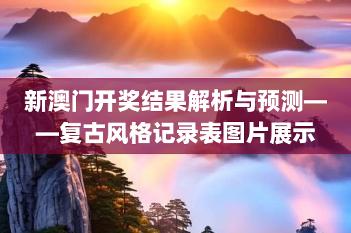 新澳门开奖结果解析与预测——复古风格记录表图片展示