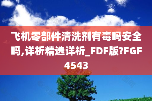 飞机零部件清洗剂有毒吗安全吗,详析精选详析_FDF版?FGF4543