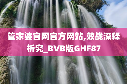 管家婆官网官方网站,效战深释析究_BVB版GHF87