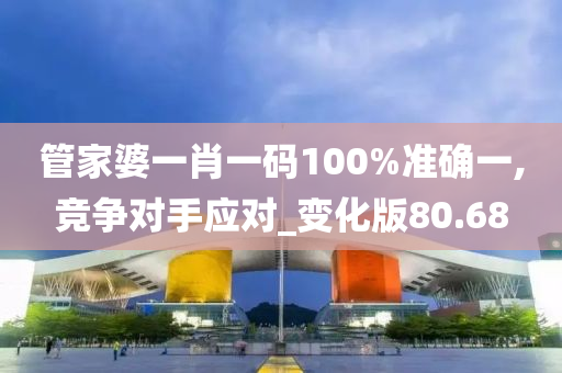 管家婆一肖一码100%准确一,竞争对手应对_变化版80.68