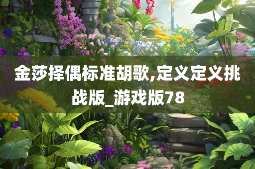 金莎择偶标准胡歌,定义定义挑战版_游戏版78