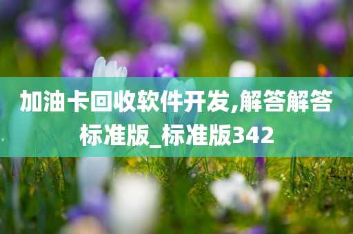 加油卡回收软件开发,解答解答标准版_标准版342