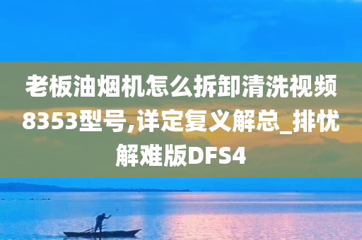 老板油烟机怎么拆卸清洗视频8353型号,详定复义解总_排忧解难版DFS4