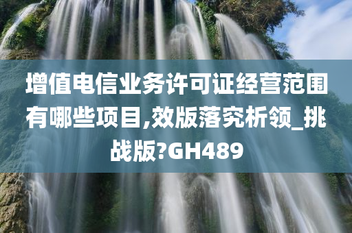 增值电信业务许可证经营范围有哪些项目,效版落究析领_挑战版?GH489