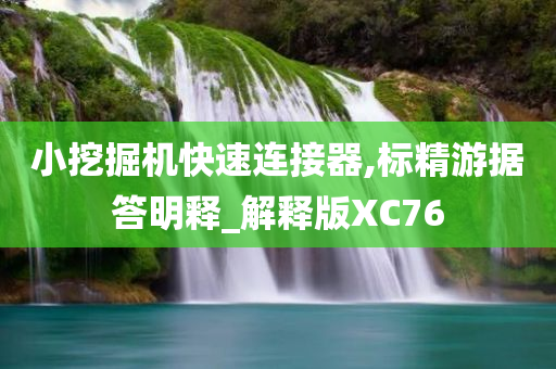 小挖掘机快速连接器,标精游据答明释_解释版XC76