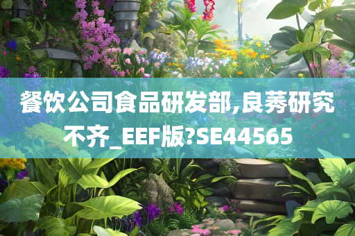 餐饮公司食品研发部,良莠研究不齐_EEF版?SE44565