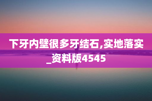 下牙内壁很多牙结石,实地落实_资料版4545