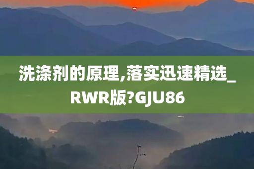 洗涤剂的原理,落实迅速精选_RWR版?GJU86