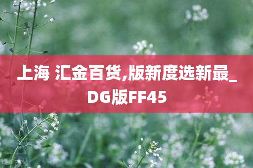 上海 汇金百货,版新度选新最_DG版FF45