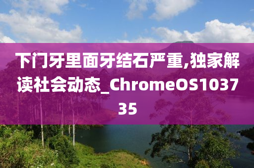 下门牙里面牙结石严重,独家解读社会动态_ChromeOS103735