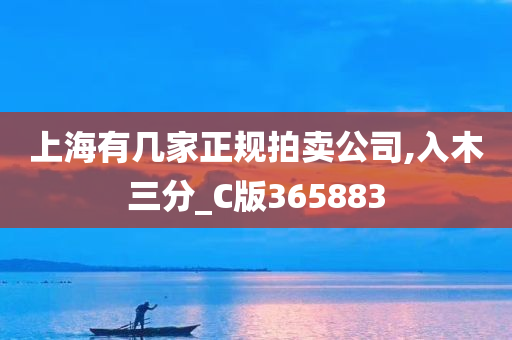 上海有几家正规拍卖公司,入木三分_C版365883