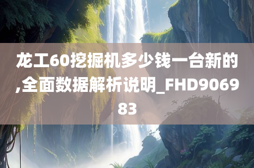 龙工60挖掘机多少钱一台新的,全面数据解析说明_FHD906983