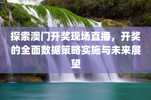 探索澳门开奖现场直播，开奖的全面数据策略实施与未来展望