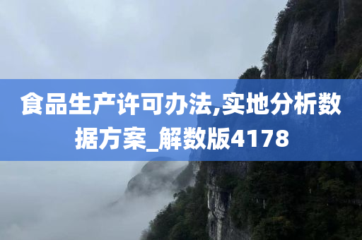 食品生产许可办法,实地分析数据方案_解数版4178