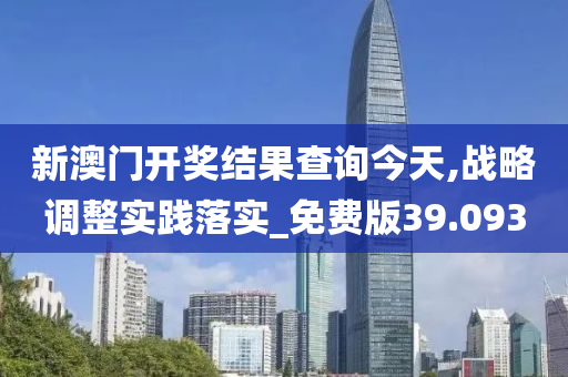 新澳门开奖结果查询今天,战略调整实践落实_免费版39.093