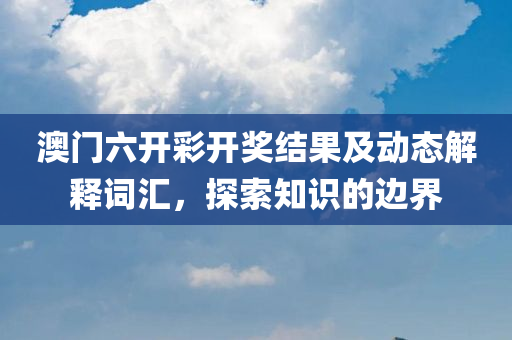 澳门六开彩开奖结果及动态解释词汇，探索知识的边界