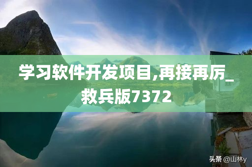 学习软件开发项目,再接再厉_救兵版7372