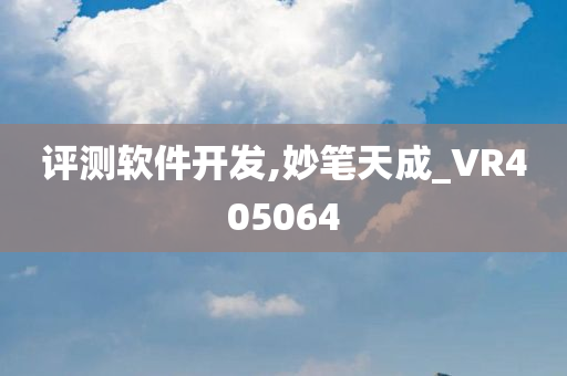 评测软件开发,妙笔天成_VR405064