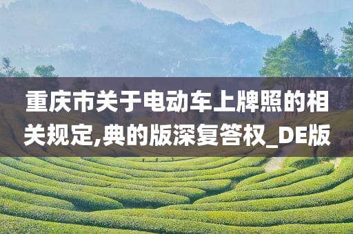 重庆市关于电动车上牌照的相关规定,典的版深复答权_DE版