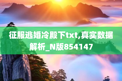 征服逃婚冷殿下txt,真实数据解析_N版854147