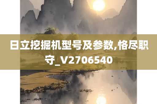 日立挖掘机型号及参数,恪尽职守_V2706540