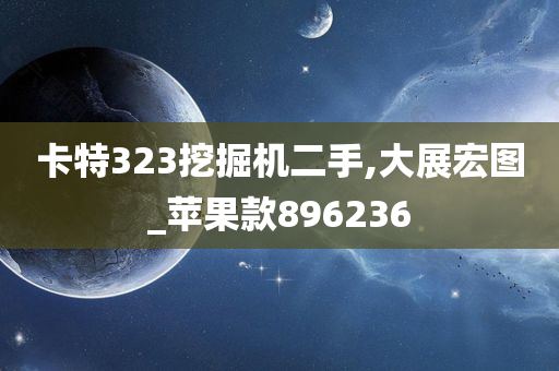 卡特323挖掘机二手,大展宏图_苹果款896236