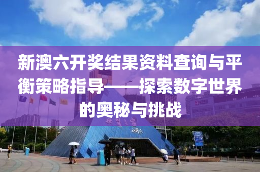 新澳六开奖结果资料查询与平衡策略指导——探索数字世界的奥秘与挑战