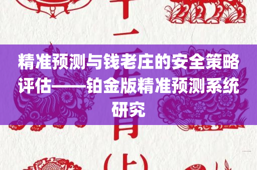 精准预测与钱老庄的安全策略评估——铂金版精准预测系统研究