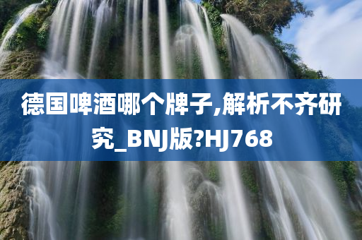 德国啤酒哪个牌子,解析不齐研究_BNJ版?HJ768