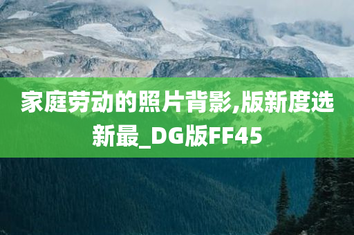 家庭劳动的照片背影,版新度选新最_DG版FF45