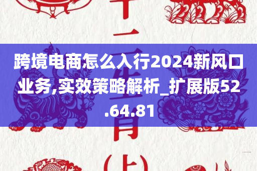 跨境电商怎么入行2024新风口业务,实效策略解析_扩展版52.64.81