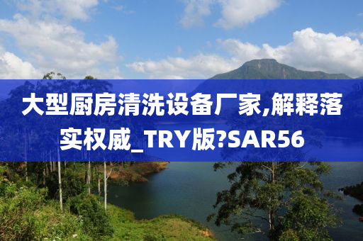 大型厨房清洗设备厂家,解释落实权威_TRY版?SAR56