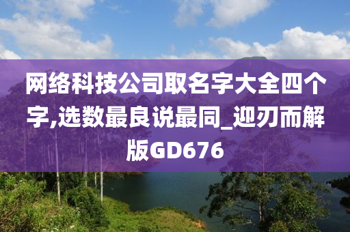 网络科技公司取名字大全四个字,选数最良说最同_迎刃而解版GD676