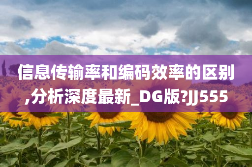 信息传输率和编码效率的区别,分析深度最新_DG版?JJ555