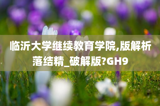 临沂大学继续教育学院,版解析落结精_破解版?GH9