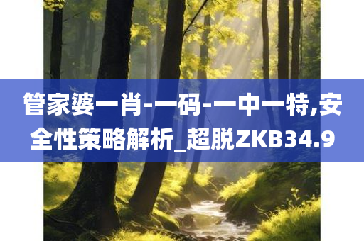 管家婆一肖-一码-一中一特,安全性策略解析_超脱ZKB34.9