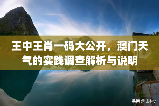 王中王肖一码大公开，澳门天气的实践调查解析与说明