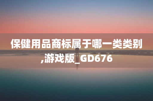 保健用品商标属于哪一类类别,游戏版_GD676