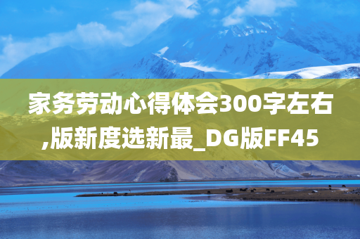 家务劳动心得体会300字左右,版新度选新最_DG版FF45